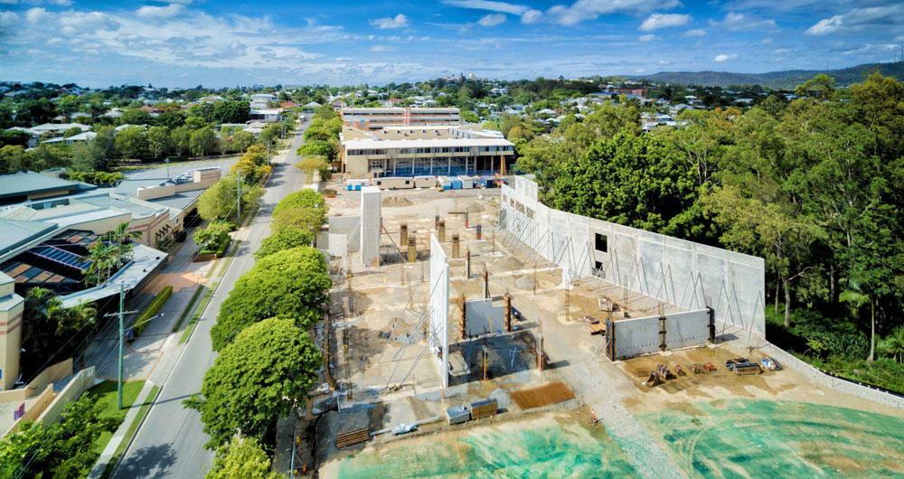 Brisbane construction site aerial photography