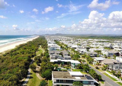 Kingscliff NSW beachfront homes aerial photography