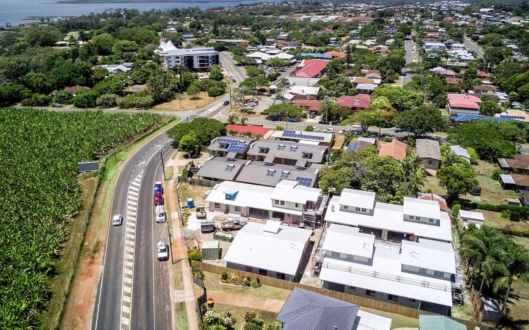 Aerial drone photography Brisbane bay area