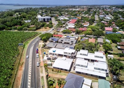 Aerial drone photography Brisbane bay area