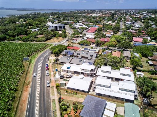 Aerial drone photography Brisbane bay area