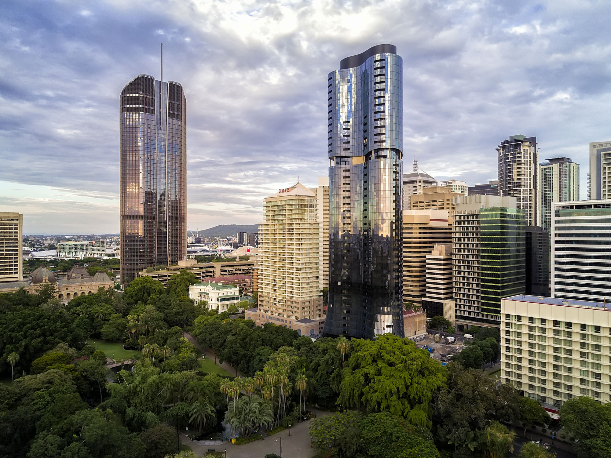 Drone photograph of Abian Apartments by phil savory