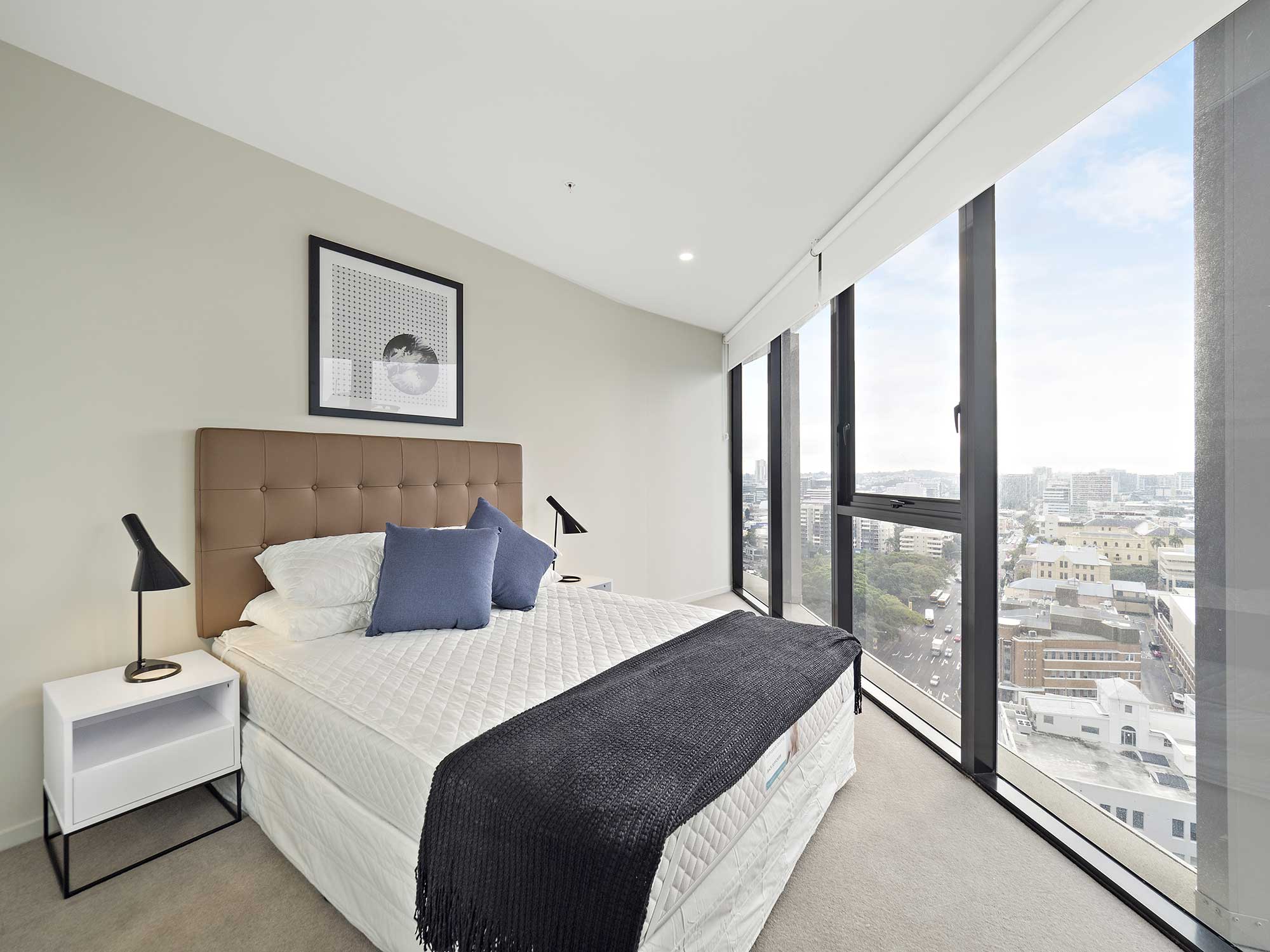 Real estate apartment photography Spire Residences, Apartment 1904 bedroom, August 2018 Real estate apartment photography Spire Residences, Apartment 1904 bedroom, August 2018