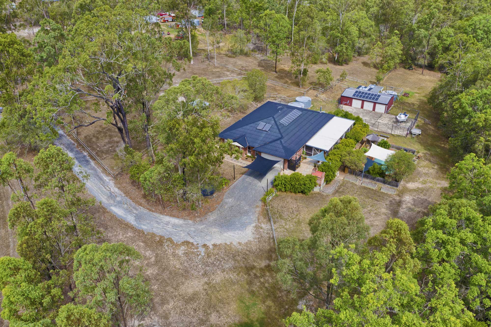 Acreage ground and drone photography at 78 Sandpiper Drive Jimboomba