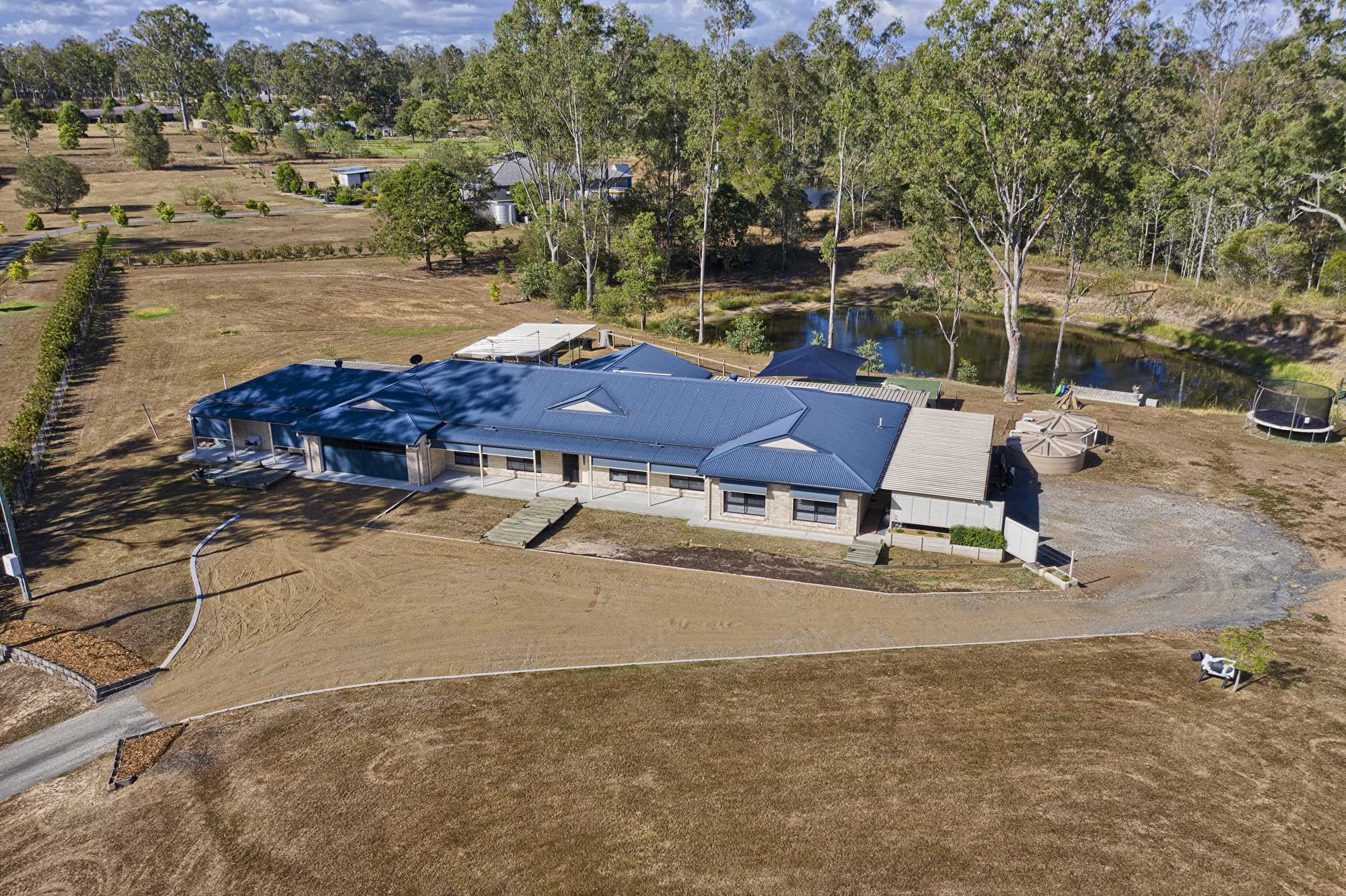 Acreage ground and drone photography at 79 Paula Rd South Maclean