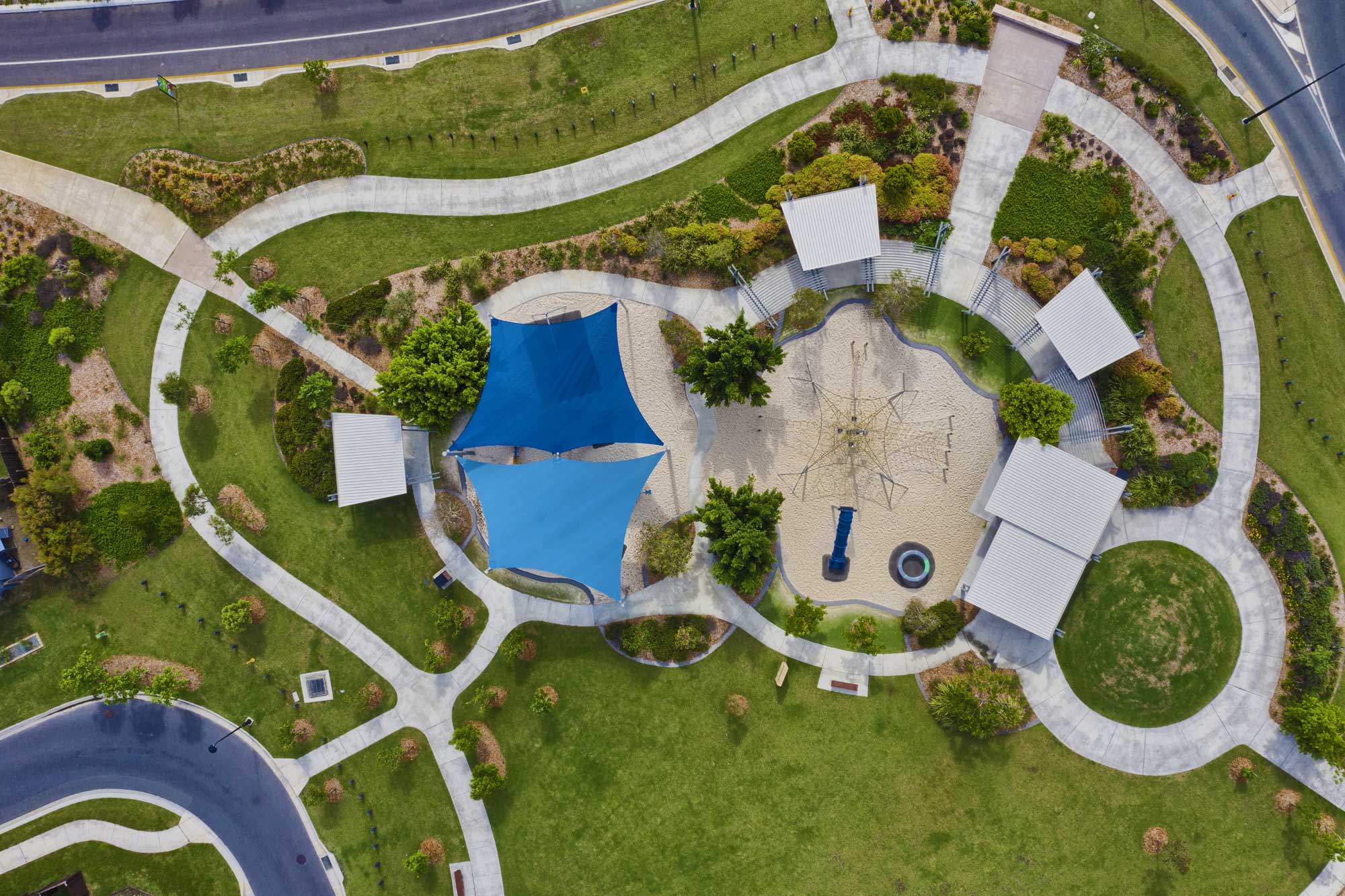 Drone Photography Brisbane shade and Sails - Caboolture