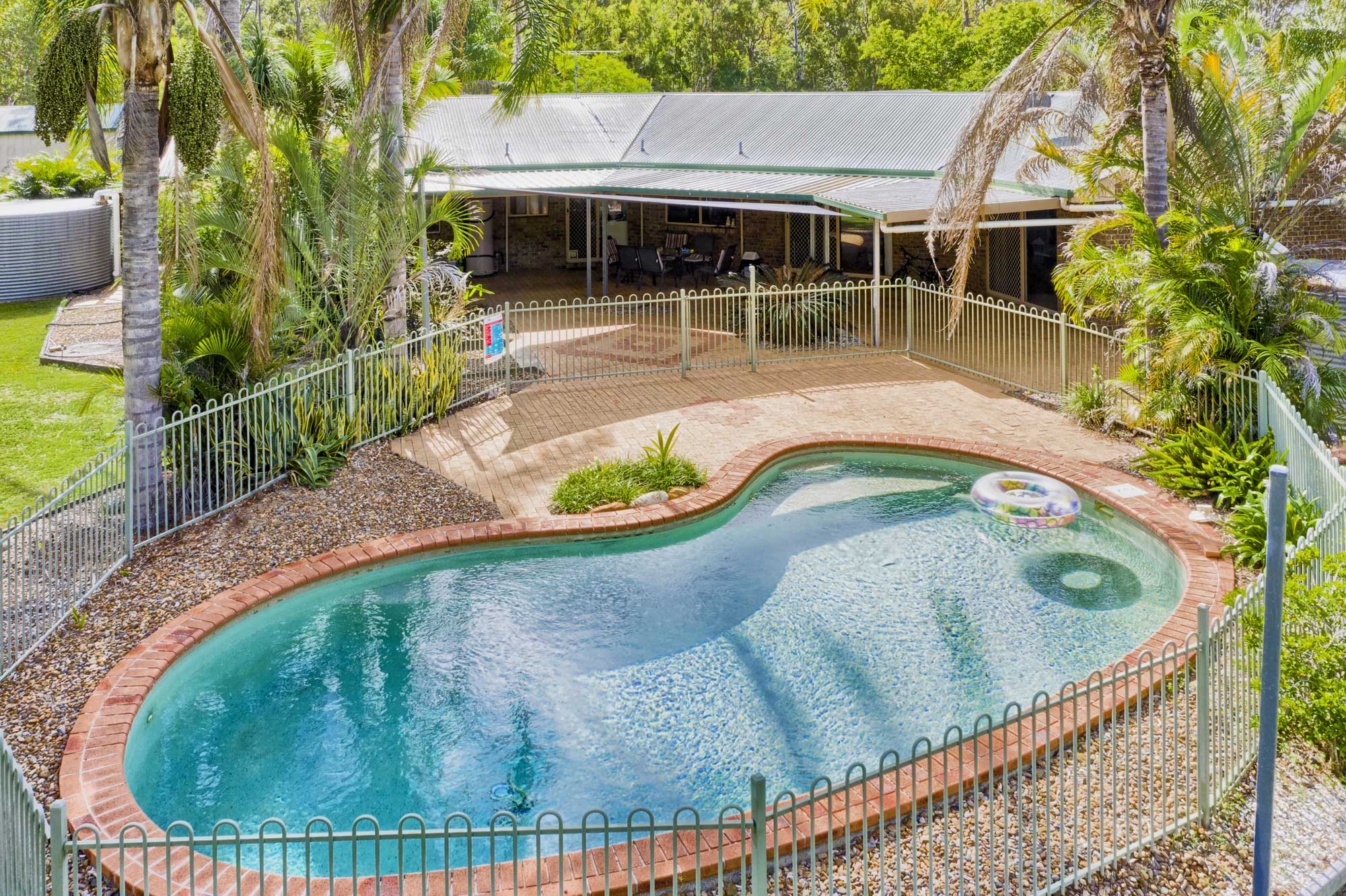 Drone photography of the pool at 1033 Teviot Rd Jimboomba 