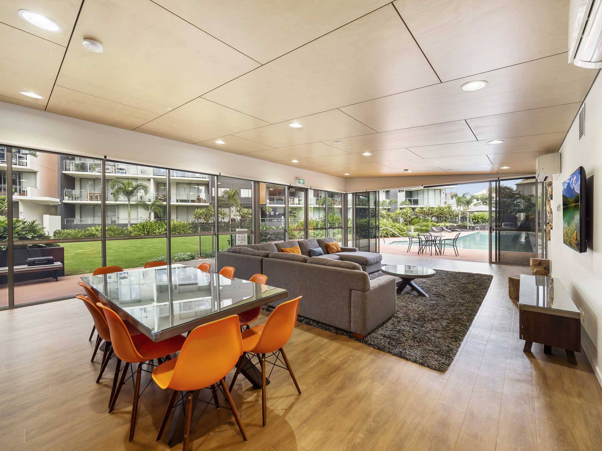Real estate photography of Kangaroo Point apartment for sale - the common room Real estate photography of Kangaroo Point apartment for sale - the common room
