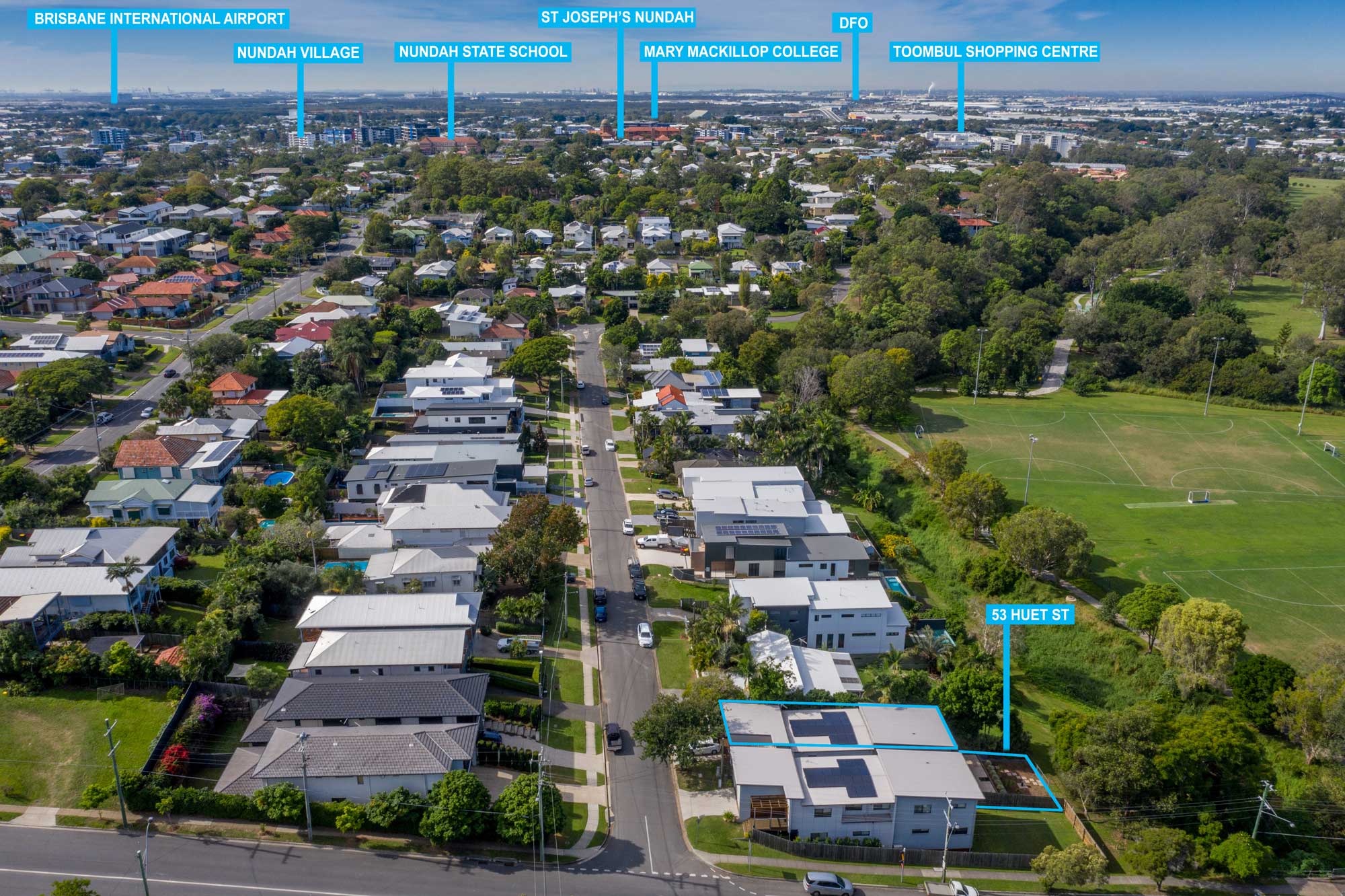 Drone photography - Real estate photography for a new home listing at Wavell Heights, Brisbane north side