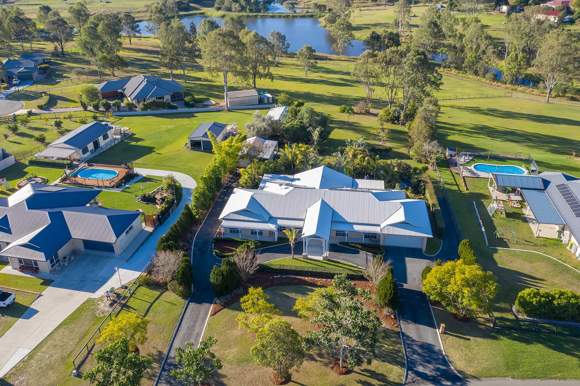 Acreage photography at St Covert Court Glen Logan Lakes, Jimboomba