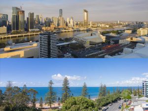 Balcony panorama images captured using a drone