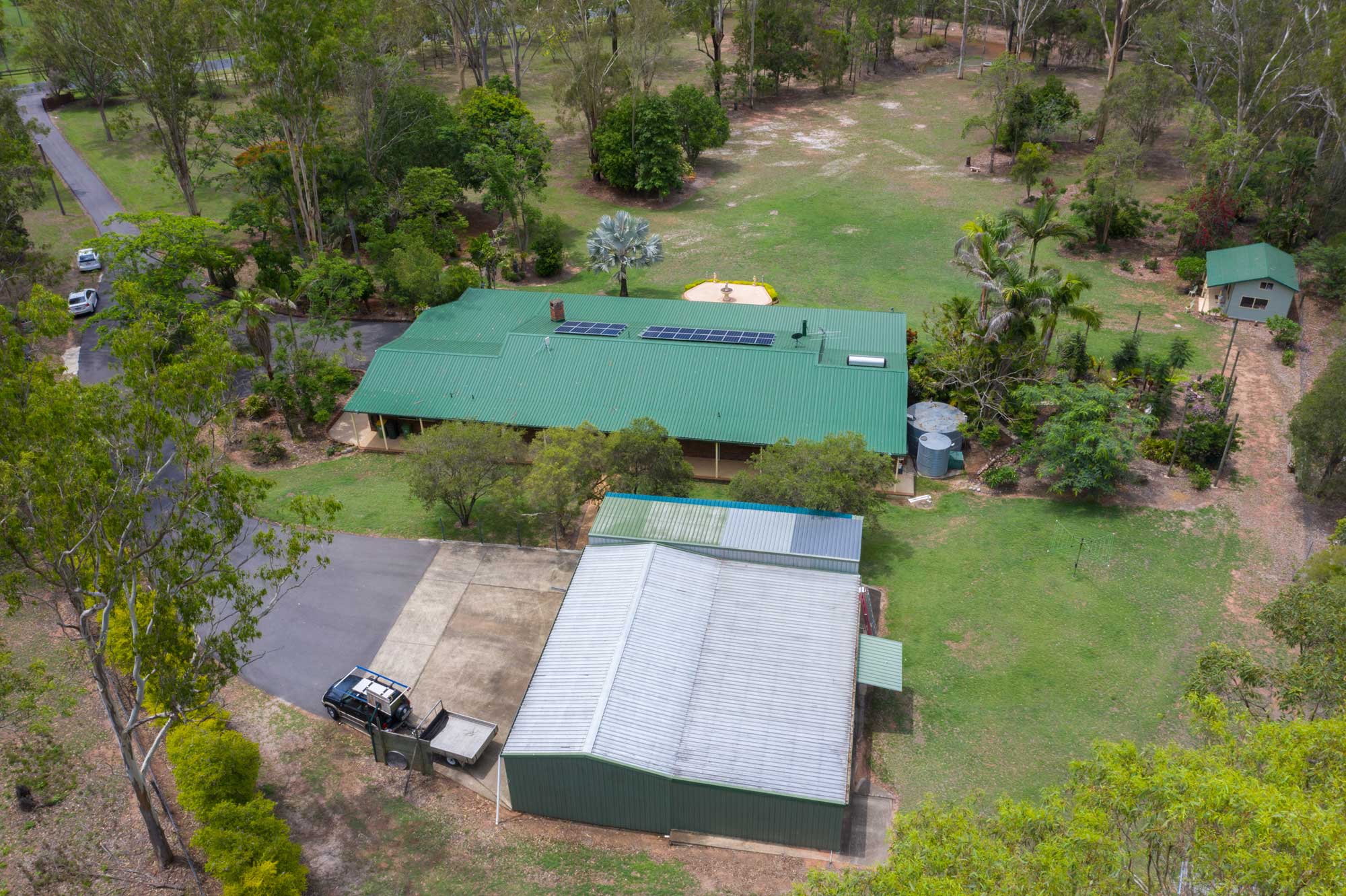 Drone photography of an acreage property for sale at Jimboomba Drone photography of an acreage property for sale at Jimboomba