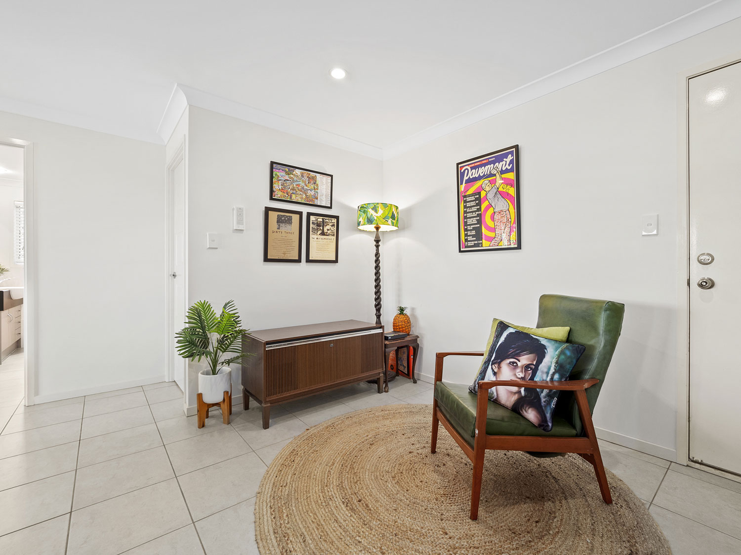 Capturing the master bedroom of the home for sale at Mitchelton