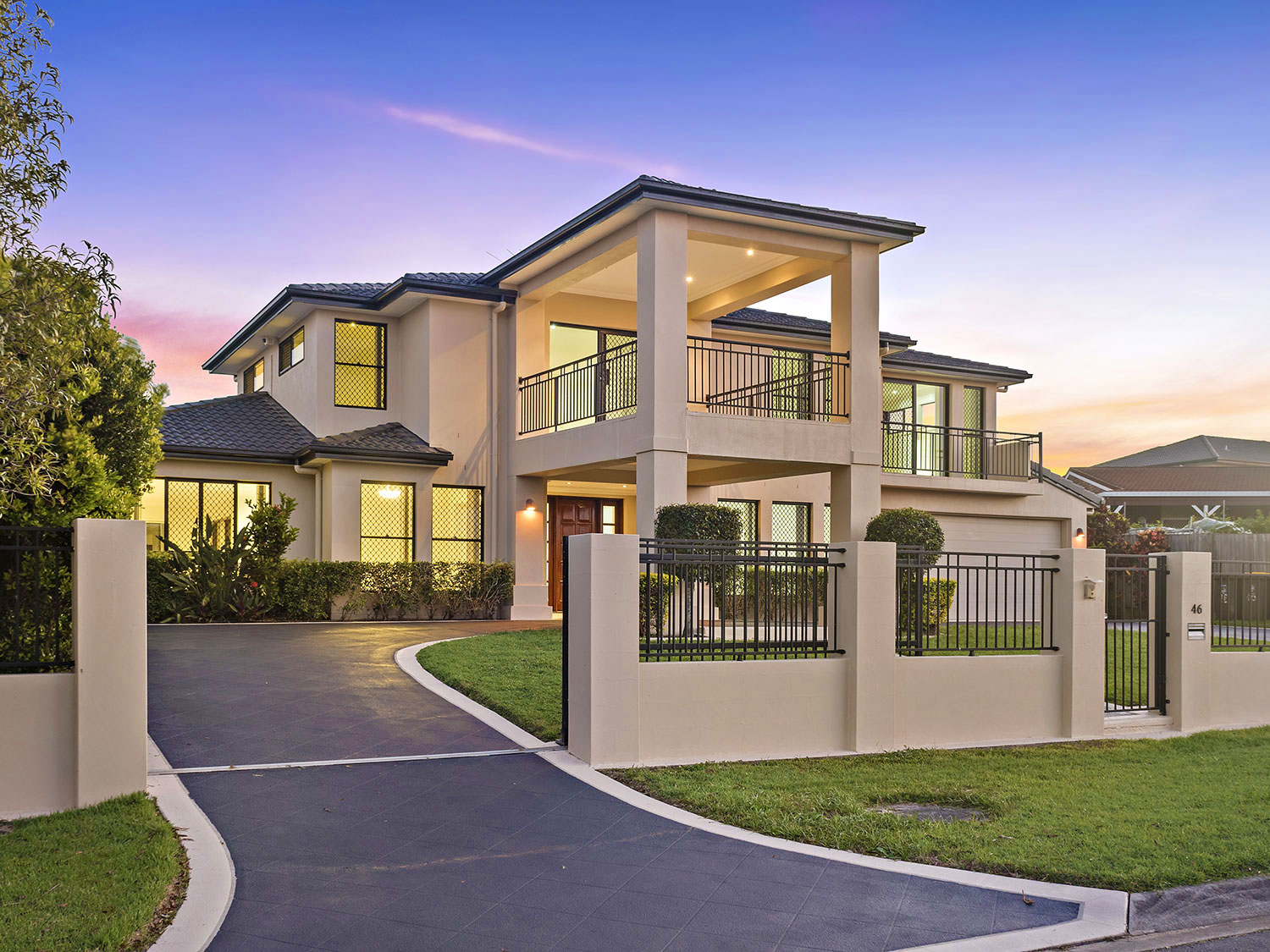 Dusk photography of a home for sale at Kuraby, Brisbane