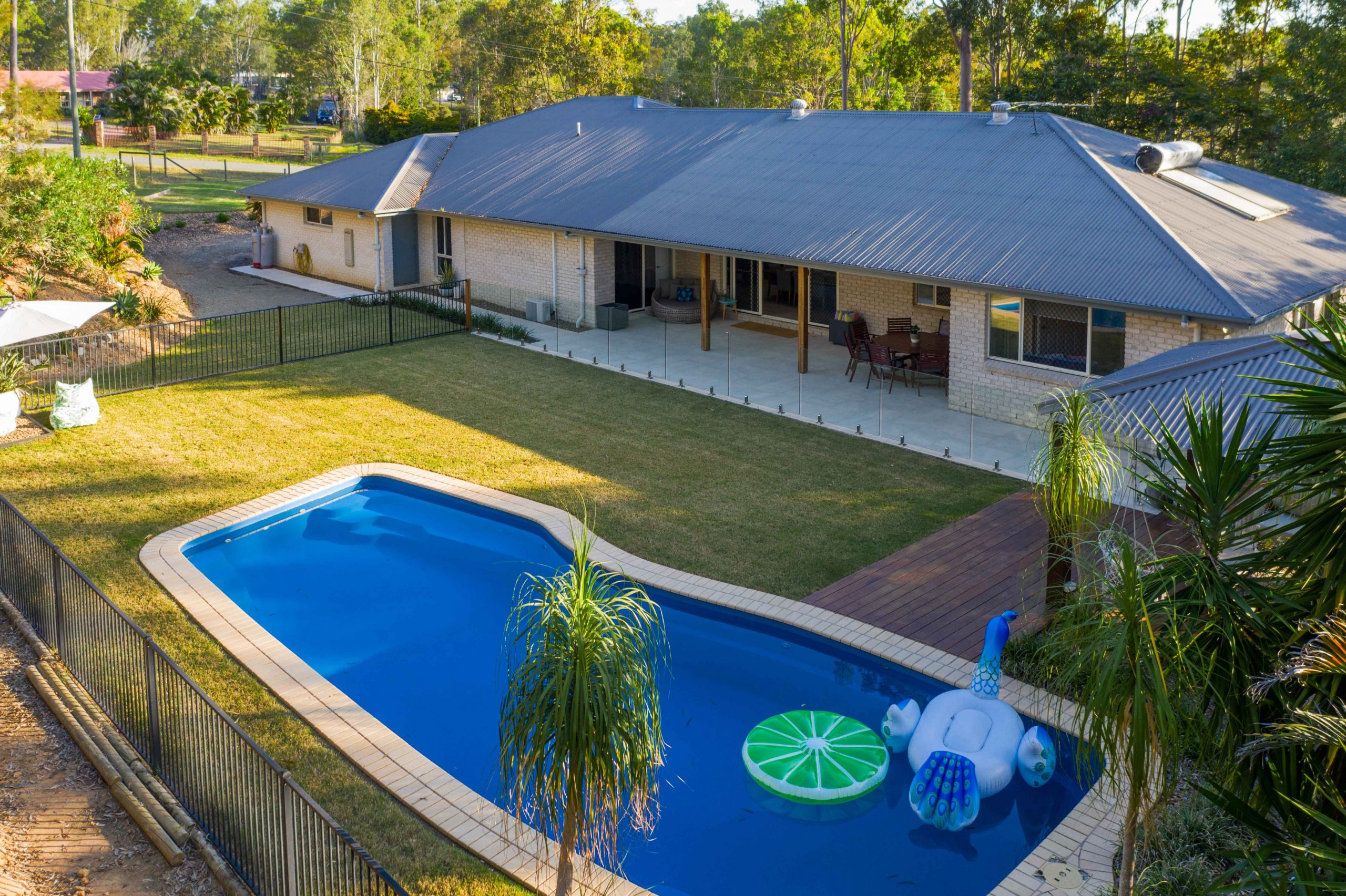 Drone photography of an acreage property for sale at Jimboomba Drone photography of an acreage property for sale at Jimboomba