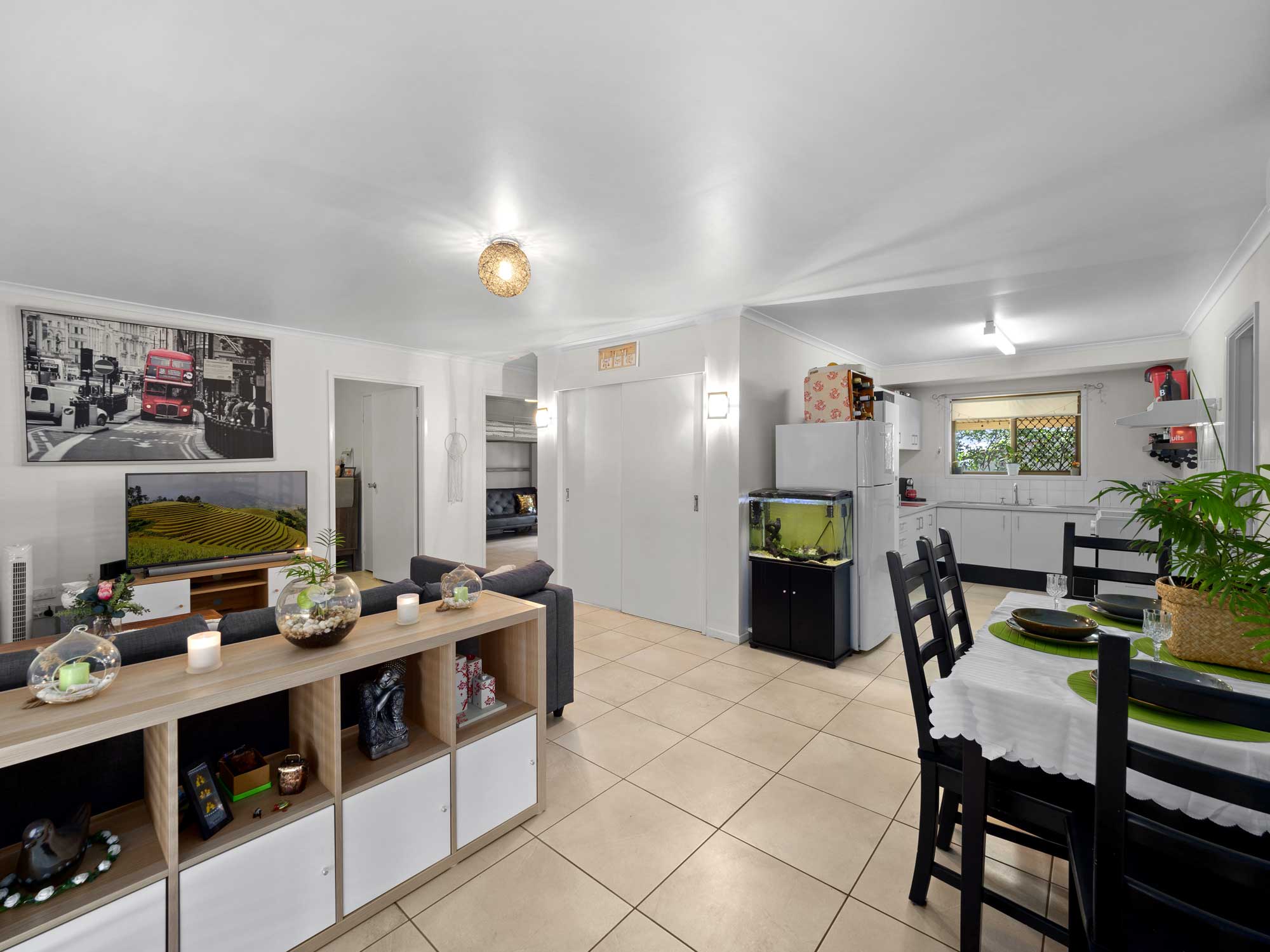 Capturing the kitchen area of the home for sale at Mitchelton