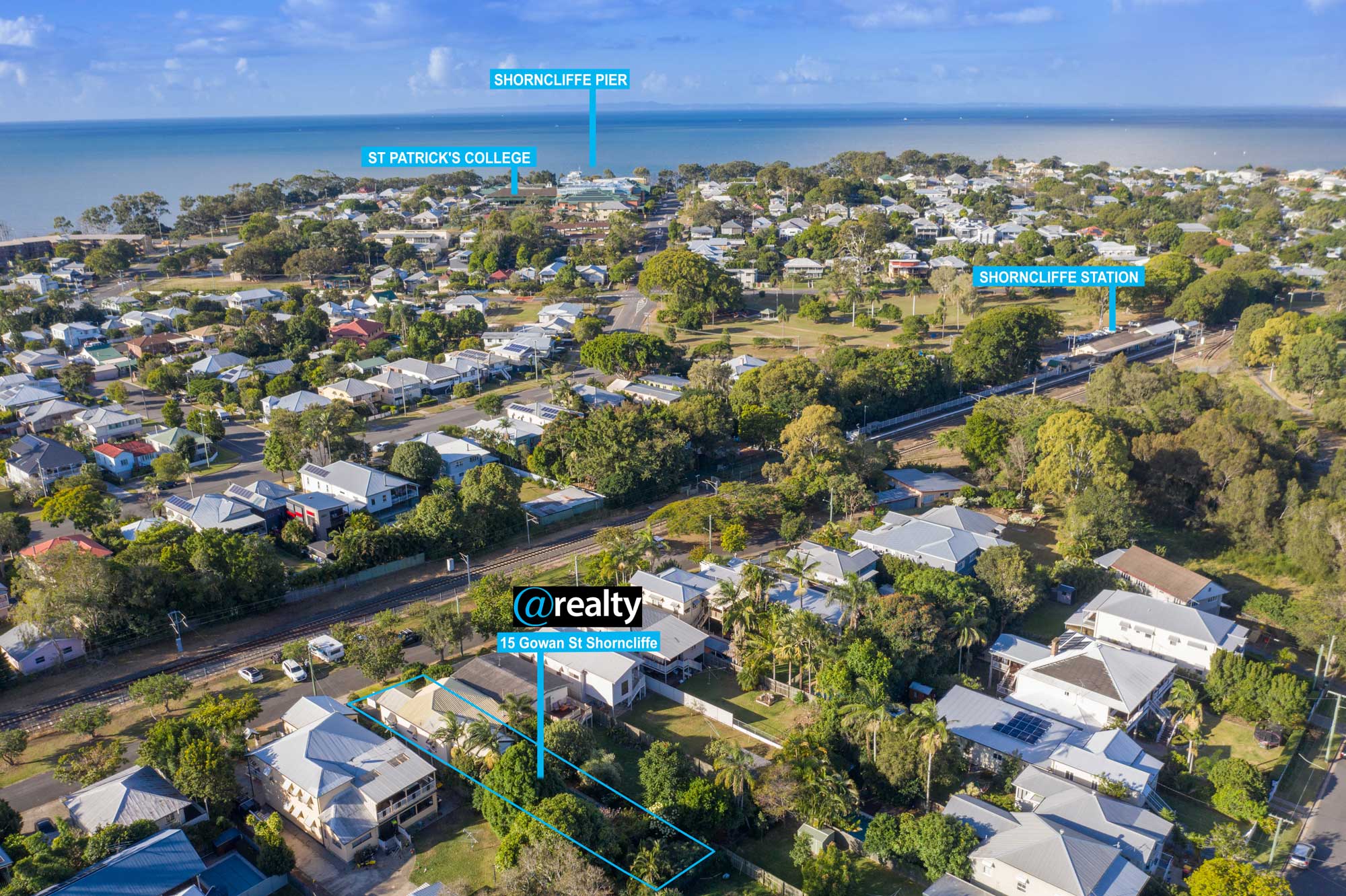 Drone photography location shots for 15 Gowen St Shorncliffe 